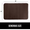 imageGORILLA GRIP Memory Foam Bath Mat Soft Absorbent US Designed Bathroom Rug Gripping Dots Machine Washable Bathmat Cushioned Floor Mats Shower Sink Rugs Room Dcor Accessories 24x17 Graphite GrayStriped Brown