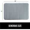 imageGORILLA GRIP Memory Foam Bath Mat Soft Absorbent US Designed Bathroom Rug Gripping Dots Machine Washable Bathmat Cushioned Floor Mats Shower Sink Rugs Room Dcor Accessories 24x17 Graphite GrayStriped Graphite Gray