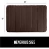 imageGORILLA GRIP Memory Foam Bath Mat Soft Absorbent US Designed Bathroom Rug Gripping Dots Machine Washable Bathmat Cushioned Floor Mats Shower Sink Rugs Room Dcor Accessories 24x17 Graphite GrayStriped Brown