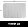 imageGORILLA GRIP Memory Foam Bath Mat Soft Absorbent US Designed Bathroom Rug Gripping Dots Machine Washable Bathmat Cushioned Floor Mats Shower Sink Rugs Room Dcor Accessories 24x17 Graphite GrayStriped Light Gray