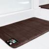 imageGORILLA GRIP Memory Foam Bath Mat Soft Absorbent US Designed Bathroom Rug Gripping Dots Machine Washable Bathmat Cushioned Floor Mats Shower Sink Rugs Room Dcor Accessories 24x17 Graphite GrayStriped Brown