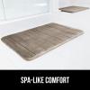 imageGORILLA GRIP Memory Foam Bath Mat Soft Absorbent US Designed Bathroom Rug Gripping Dots Machine Washable Bathmat Cushioned Floor Mats Shower Sink Rugs Room Dcor Accessories 24x17 Graphite GrayStriped Taupe
