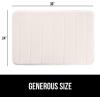 imageGORILLA GRIP Memory Foam Bath Mat Soft Absorbent US Designed Bathroom Rug Gripping Dots Machine Washable Bathmat Cushioned Floor Mats Shower Sink Rugs Room Dcor Accessories 24x17 Graphite GrayStriped Cream