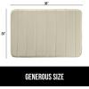 imageGORILLA GRIP Memory Foam Bath Mat Soft Absorbent US Designed Bathroom Rug Gripping Dots Machine Washable Bathmat Cushioned Floor Mats Shower Sink Rugs Room Dcor Accessories 24x17 Graphite GrayStriped Champagne