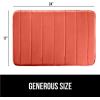 imageGORILLA GRIP Memory Foam Bath Mat Soft Absorbent US Designed Bathroom Rug Gripping Dots Machine Washable Bathmat Cushioned Floor Mats Shower Sink Rugs Room Dcor Accessories 24x17 Graphite GrayStriped Coral
