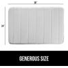 imageGORILLA GRIP Memory Foam Bath Mat Soft Absorbent US Designed Bathroom Rug Gripping Dots Machine Washable Bathmat Cushioned Floor Mats Shower Sink Rugs Room Dcor Accessories 24x17 Graphite GrayStriped Light Gray