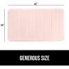 imageGORILLA GRIP Memory Foam Bath Mat Soft Absorbent US Designed Bathroom Rug Gripping Dots Machine Washable Bathmat Cushioned Floor Mats Shower Sink Rugs Room Dcor Accessories 24x17 Graphite GrayStriped Pink
