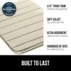 imageGORILLA GRIP Memory Foam Bath Mat Soft Absorbent US Designed Bathroom Rug Gripping Dots Machine Washable Bathmat Cushioned Floor Mats Shower Sink Rugs Room Dcor Accessories 24x17 Graphite GrayStriped Champagne