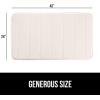 imageGORILLA GRIP Memory Foam Bath Mat Soft Absorbent US Designed Bathroom Rug Gripping Dots Machine Washable Bathmat Cushioned Floor Mats Shower Sink Rugs Room Dcor Accessories 24x17 Graphite GrayStriped Cream