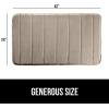 imageGORILLA GRIP Memory Foam Bath Mat Soft Absorbent US Designed Bathroom Rug Gripping Dots Machine Washable Bathmat Cushioned Floor Mats Shower Sink Rugs Room Dcor Accessories 24x17 Graphite GrayStriped Taupe