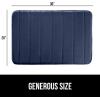 imageGORILLA GRIP Memory Foam Bath Mat Soft Absorbent US Designed Bathroom Rug Gripping Dots Machine Washable Bathmat Cushioned Floor Mats Shower Sink Rugs Room Dcor Accessories 24x17 Graphite GrayStriped Navy