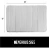 imageGORILLA GRIP Memory Foam Bath Mat Soft Absorbent US Designed Bathroom Rug Gripping Dots Machine Washable Bathmat Cushioned Floor Mats Shower Sink Rugs Room Dcor Accessories 24x17 Graphite GrayStriped Light Gray