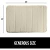imageGORILLA GRIP Memory Foam Bath Mat Soft Absorbent US Designed Bathroom Rug Gripping Dots Machine Washable Bathmat Cushioned Floor Mats Shower Sink Rugs Room Dcor Accessories 24x17 Graphite GrayStriped Champagne