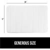 imageGORILLA GRIP Memory Foam Bath Mat Soft Absorbent US Designed Bathroom Rug Gripping Dots Machine Washable Bathmat Cushioned Floor Mats Shower Sink Rugs Room Dcor Accessories 24x17 Graphite GrayStriped White