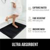 imageGORILLA GRIP Memory Foam Bath Mat Soft Absorbent US Designed Bathroom Rug Gripping Dots Machine Washable Bathmat Cushioned Floor Mats Shower Sink Rugs Room Dcor Accessories 24x17 Graphite GrayStriped Black