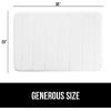 imageGORILLA GRIP Memory Foam Bath Mat Soft Absorbent US Designed Bathroom Rug Gripping Dots Machine Washable Bathmat Cushioned Floor Mats Shower Sink Rugs Room Dcor Accessories 24x17 Graphite GrayStriped White