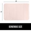 imageGORILLA GRIP Memory Foam Bath Mat Soft Absorbent US Designed Bathroom Rug Gripping Dots Machine Washable Bathmat Cushioned Floor Mats Shower Sink Rugs Room Dcor Accessories 24x17 Graphite GrayStriped Pink
