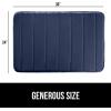 imageGORILLA GRIP Memory Foam Bath Mat Soft Absorbent US Designed Bathroom Rug Gripping Dots Machine Washable Bathmat Cushioned Floor Mats Shower Sink Rugs Room Dcor Accessories 24x17 Graphite GrayStriped Navy
