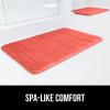 imageGORILLA GRIP Memory Foam Bath Mat Soft Absorbent US Designed Bathroom Rug Gripping Dots Machine Washable Bathmat Cushioned Floor Mats Shower Sink Rugs Room Dcor Accessories 24x17 Graphite GrayStriped Coral