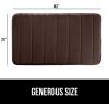 imageGORILLA GRIP Memory Foam Bath Mat Soft Absorbent US Designed Bathroom Rug Gripping Dots Machine Washable Bathmat Cushioned Floor Mats Shower Sink Rugs Room Dcor Accessories 24x17 Graphite GrayStriped Brown