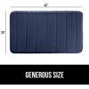 imageGORILLA GRIP Memory Foam Bath Mat Soft Absorbent US Designed Bathroom Rug Gripping Dots Machine Washable Bathmat Cushioned Floor Mats Shower Sink Rugs Room Dcor Accessories 24x17 Graphite GrayStriped Navy
