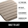 imageGORILLA GRIP Memory Foam Bath Mat Soft Absorbent US Designed Bathroom Rug Gripping Dots Machine Washable Bathmat Cushioned Floor Mats Shower Sink Rugs Room Dcor Accessories 24x17 Graphite GrayStriped Taupe