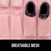 imageGORILLA GRIP Over the Door Shoe Organizer 24 Large Breathable Mesh Pockets Space Saving Hanging Storage Holder Closet Rack Hanger Holds Up to 40 lbs Hangs on Closets for Shoes Accessories LinenLight Pink