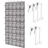 imageGORILLA GRIP Over the Door Shoe Organizer 24 Large Breathable Mesh Pockets Space Saving Hanging Storage Holder Closet Rack Hanger Holds Up to 40 lbs Hangs on Closets for Shoes Accessories LinenGray