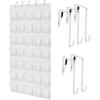 imageGORILLA GRIP Over the Door Shoe Organizer 24 Large Breathable Mesh Pockets Space Saving Hanging Storage Holder Closet Rack Hanger Holds Up to 40 lbs Hangs on Closets for Shoes Accessories LinenWhite