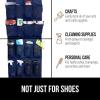 imageGORILLA GRIP Over the Door Shoe Organizer 24 Large Breathable Mesh Pockets Space Saving Hanging Storage Holder Closet Rack Hanger Holds Up to 40 lbs Hangs on Closets for Shoes Accessories LinenNavy