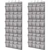 imageGORILLA GRIP Over the Door Shoe Organizer 24 Large Breathable Mesh Pockets Space Saving Hanging Storage Holder Closet Rack Hanger Holds Up to 40 lbs Hangs on Closets for Shoes Accessories LinenGray