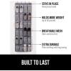 imageGORILLA GRIP Over the Door Shoe Organizer 24 Large Breathable Mesh Pockets Space Saving Hanging Storage Holder Closet Rack Hanger Holds Up to 40 lbs Hangs on Closets for Shoes Accessories LinenGray