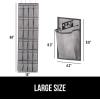 imageGORILLA GRIP Over the Door Shoe Organizer 24 Large Breathable Mesh Pockets Space Saving Hanging Storage Holder Closet Rack Hanger Holds Up to 40 lbs Hangs on Closets for Shoes Accessories LinenGray