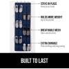 imageGORILLA GRIP Over the Door Shoe Organizer 24 Large Breathable Mesh Pockets Space Saving Hanging Storage Holder Closet Rack Hanger Holds Up to 40 lbs Hangs on Closets for Shoes Accessories LinenNavy