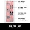 imageGORILLA GRIP Over the Door Shoe Organizer 24 Large Breathable Mesh Pockets Space Saving Hanging Storage Holder Closet Rack Hanger Holds Up to 40 lbs Hangs on Closets for Shoes Accessories LinenLight Pink