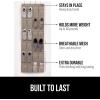 imageGORILLA GRIP Over the Door Shoe Organizer 24 Large Breathable Mesh Pockets Space Saving Hanging Storage Holder Closet Rack Hanger Holds Up to 40 lbs Hangs on Closets for Shoes Accessories LinenBeige