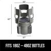 imageGORILLA GRIP Patent Pending Car Cup Holder Expander Keeps Large Drink Cups Secure Expands Fits Yeti HydroFlask Stanley 18 to 48oz Large Water Bottles Coffee Mug Adjustable Arms Insert GrayGray