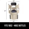 imageGORILLA GRIP Patent Pending Car Cup Holder Expander Keeps Large Drink Cups Secure Expands Fits Yeti HydroFlask Stanley 18 to 48oz Large Water Bottles Coffee Mug Adjustable Arms Insert GrayTan