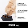 imageGORILLA GRIP Patent Pending Slow Feeder Dog Bowls Interactive Puzzle Toy for Dogs and Cats Food Training Keeps Pets Busy and Prevents Puppy Overeating All Breeds 100 BPA Free 1 Cup GrayOnyx