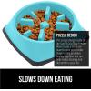 imageGORILLA GRIP Patent Pending Slow Feeder Dog Bowls Interactive Puzzle Toy for Dogs and Cats Food Training Keeps Pets Busy and Prevents Puppy Overeating All Breeds 100 BPA Free 1 Cup GrayTurquoise