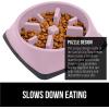imageGORILLA GRIP Patent Pending Slow Feeder Dog Bowls Interactive Puzzle Toy for Dogs and Cats Food Training Keeps Pets Busy and Prevents Puppy Overeating All Breeds 100 BPA Free 1 Cup GrayPink