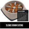 imageGORILLA GRIP Patent Pending Slow Feeder Dog Bowls Interactive Puzzle Toy for Dogs and Cats Food Training Keeps Pets Busy and Prevents Puppy Overeating All Breeds 100 BPA Free 1 Cup GrayBeige