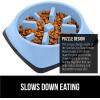imageGORILLA GRIP Patent Pending Slow Feeder Dog Bowls Interactive Puzzle Toy for Dogs and Cats Food Training Keeps Pets Busy and Prevents Puppy Overeating All Breeds 100 BPA Free 1 Cup GrayLight Blue