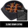 imageGORILLA GRIP Patent Pending Slow Feeder Dog Bowls Interactive Puzzle Toy for Dogs and Cats Food Training Keeps Pets Busy and Prevents Puppy Overeating All Breeds 100 BPA Free 1 Cup GrayOnyx