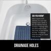 imageGORILLA GRIP Patented Bath Tub Shower Mat Machine Washable Bathtub Floor Liner Mats Suction Cups and Drain Holes to Keep Tubs Clean Soft on Feet Bathroom Essentials 35x16 Inch ClearNavy Translucent