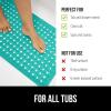 imageGORILLA GRIP Patented Bath Tub Shower Mat Machine Washable Bathtub Floor Liner Mats Suction Cups and Drain Holes to Keep Tubs Clean Soft on Feet Bathroom Essentials 35x16 Inch ClearTurquoise Opaque