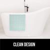imageGORILLA GRIP Patented Bath Tub Shower Mat Machine Washable Bathtub Floor Liner Mats Suction Cups and Drain Holes to Keep Tubs Clean Soft on Feet Bathroom Essentials 35x16 Inch ClearMint Opaque