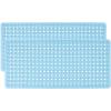 imageGORILLA GRIP Patented Bath Tub Shower Mat Machine Washable Bathtub Floor Liner Mats Suction Cups and Drain Holes to Keep Tubs Clean Soft on Feet Bathroom Essentials 35x16 Inch ClearBlue Translucent