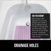 imageGORILLA GRIP Patented Bath Tub Shower Mat Machine Washable Bathtub Floor Liner Mats Suction Cups and Drain Holes to Keep Tubs Clean Soft on Feet Bathroom Essentials 35x16 Inch ClearPurple Translucent