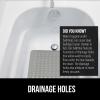imageGORILLA GRIP Patented Bath Tub Shower Mat Machine Washable Bathtub Floor Liner Mats Suction Cups and Drain Holes to Keep Tubs Clean Soft on Feet Bathroom Essentials 35x16 Inch ClearGray Opaque